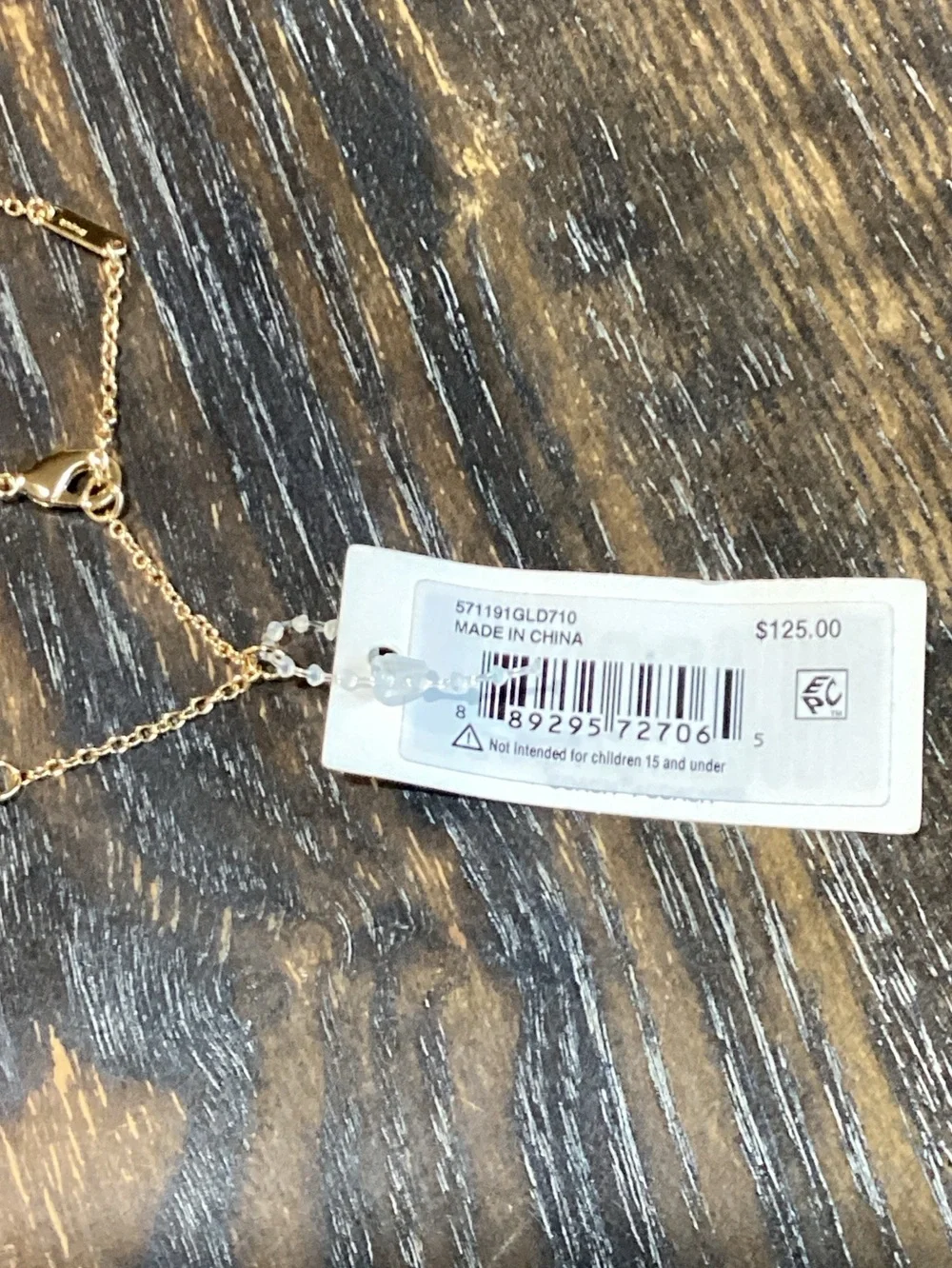 Coach Handbag Charm Pendant Gold Tone Necklace